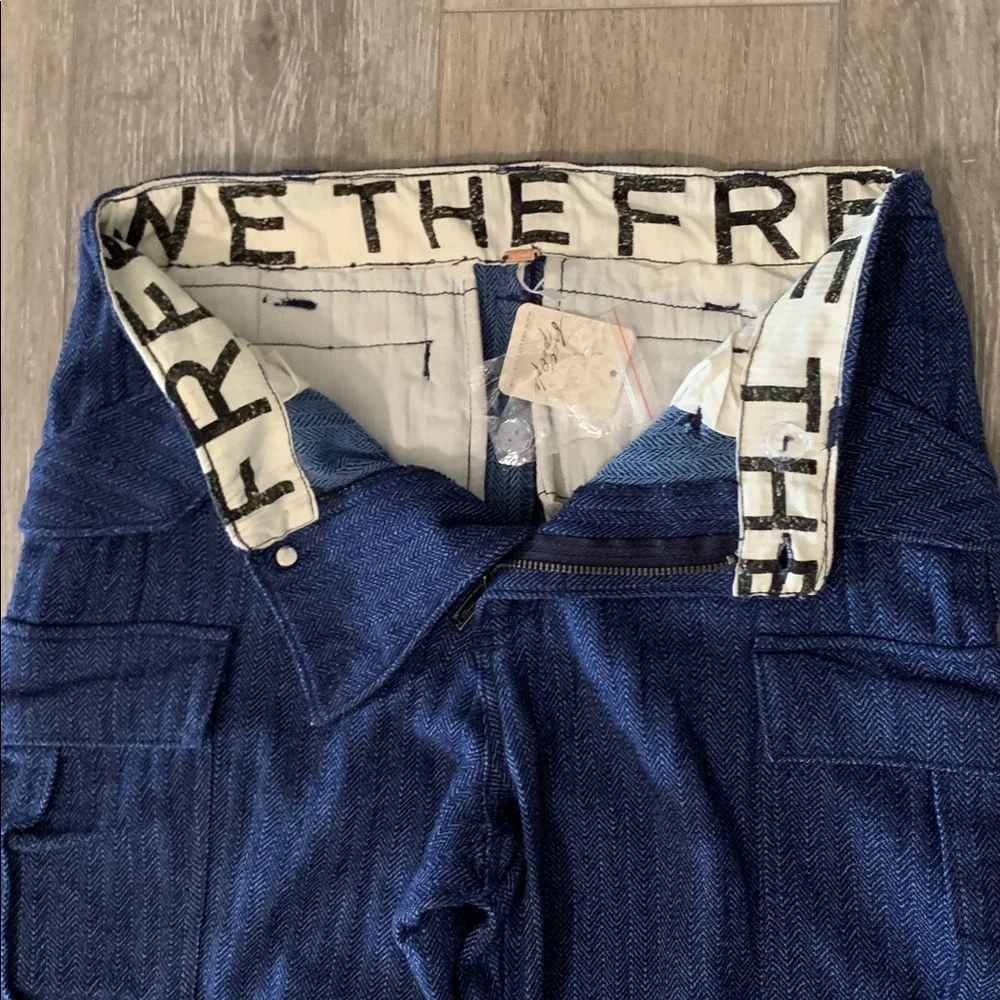 FREE PEOPLE We The Free Last Catch Pants NWT Navy Blue